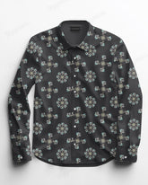 Vintage Business Long Sleeve Lapel Shirt Men's Plus Size